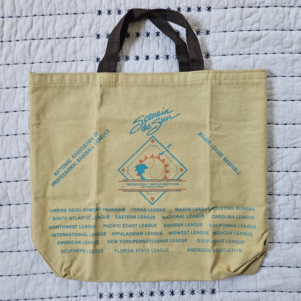 Vintage 1986 Wilson Baseball Winter Meetings Tote Bag